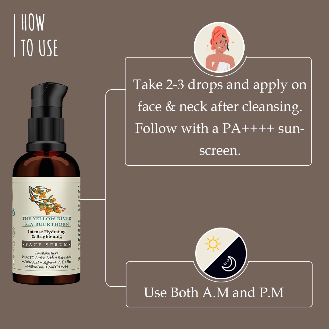 The Yellow River Sea Buckthorn Intensely Hydrating Brightening Face Serum 30ml
