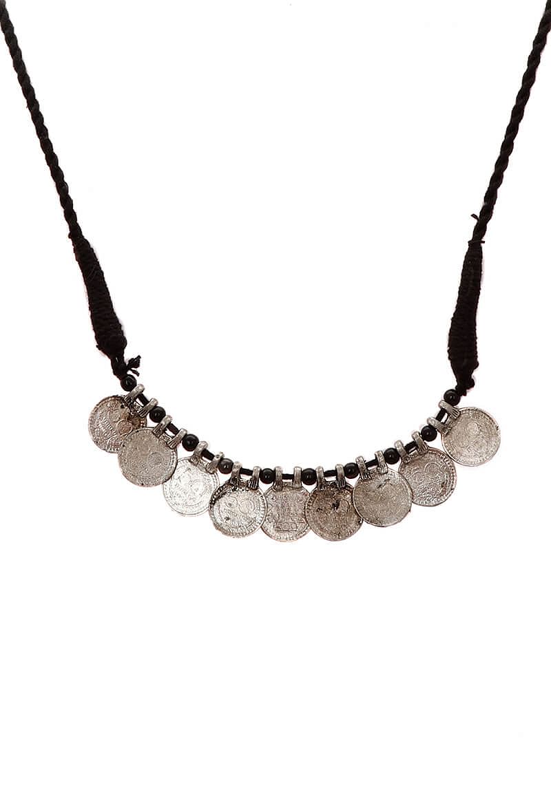 Salazar German Silver Coin Necklace