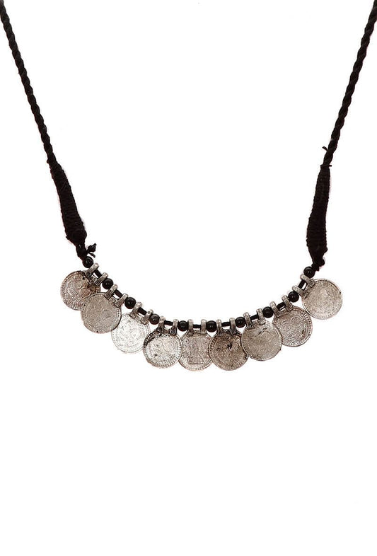 Salazar German Silver Coin Necklace