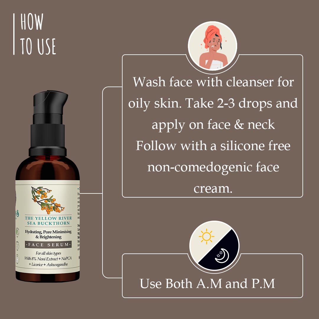 The Yellow River Sea Buckthorn Hydrating & Pore Minimising Face Serum 15ml
