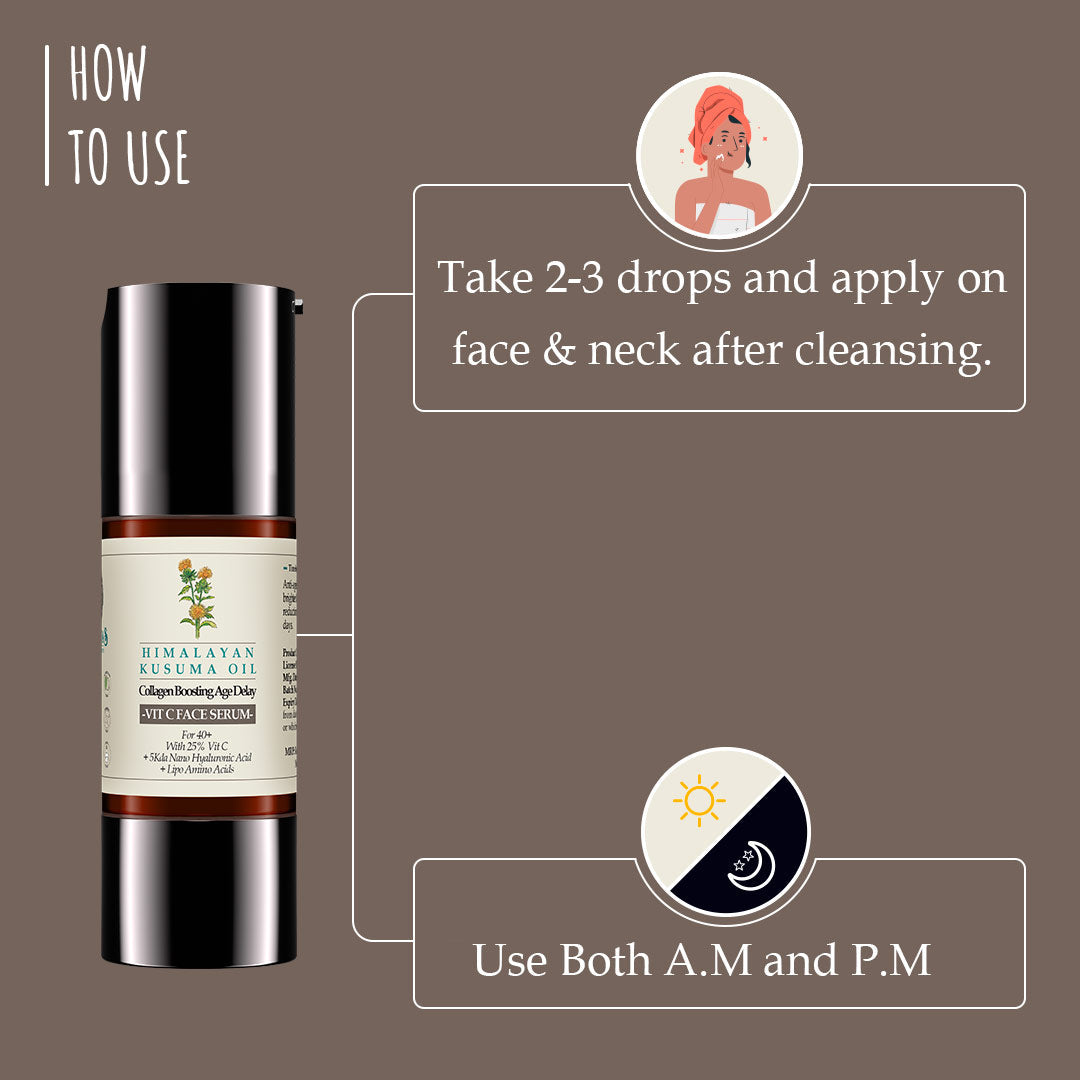 Himalayan Kusuma Oil Anti-Ageing Vit C Face Serum 35ml