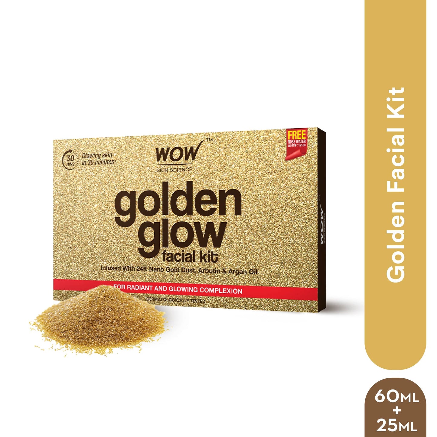 6-Step Gold Facial Kit Brightens and Tightens Skin 85ml