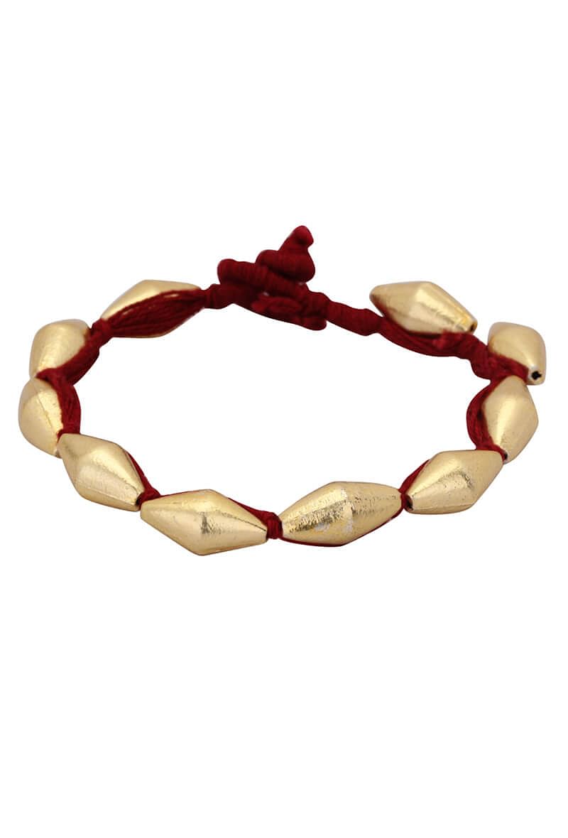 Set of 2: Poppy Red Single Strand Anklet