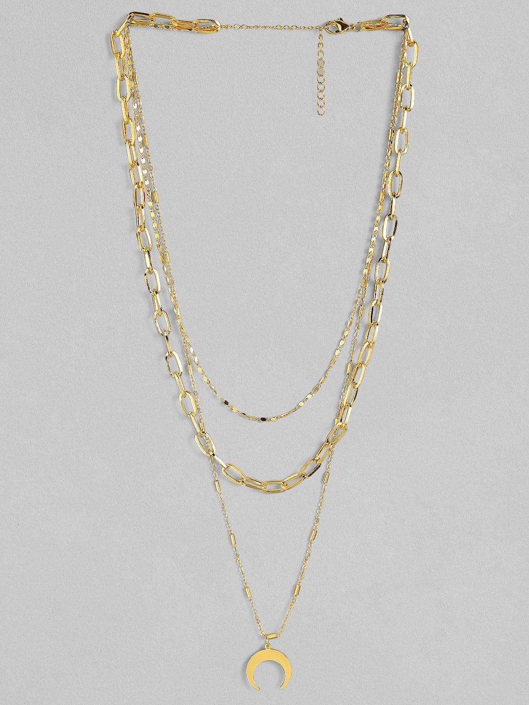 【Rubans】 Gold Plated Handcrafted Interlinked Multi Layer Chain Necklace｜ゴールドメッキ ハンドクラフト インターリンク マルチレイヤー チェーンネックレス