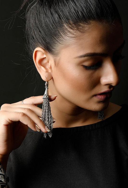 Lyla Silver Plated Brass Chain Earrings