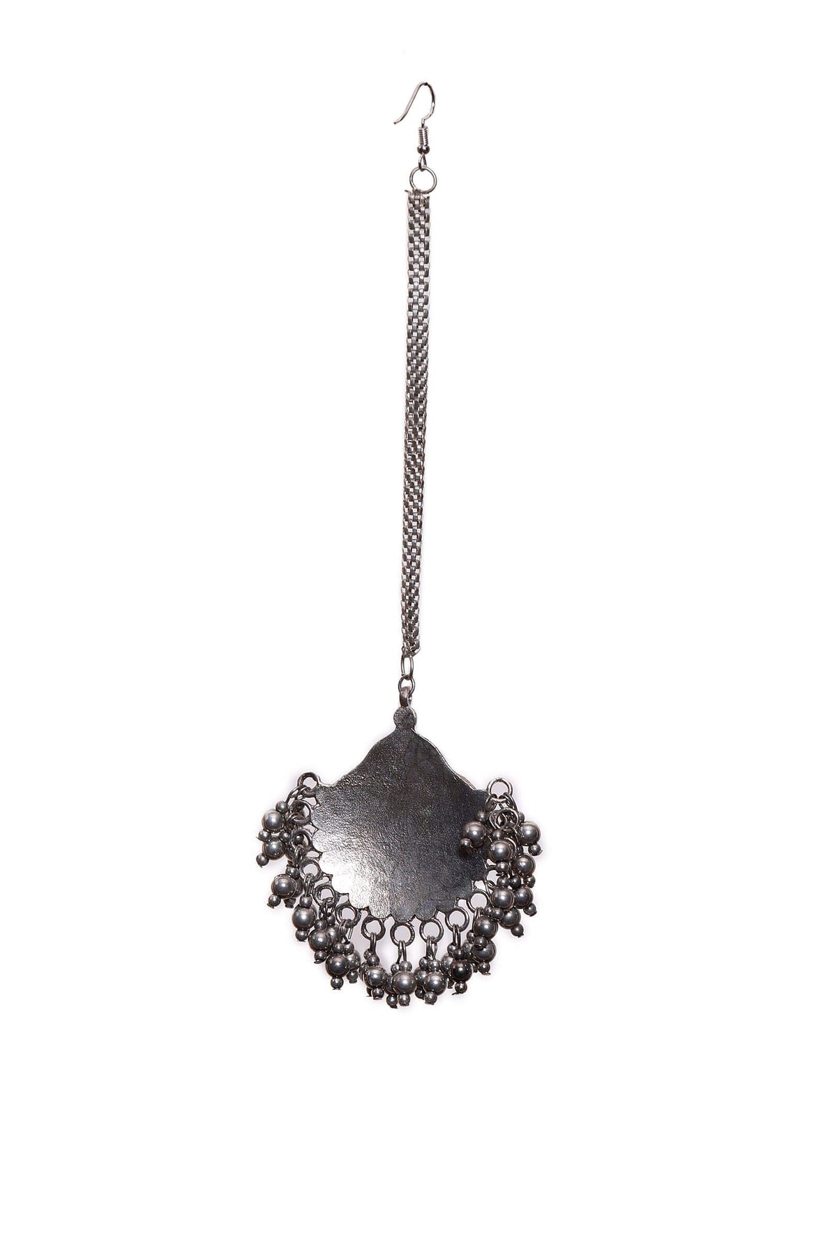 Tribal Silver Plated Brass Maang Tika