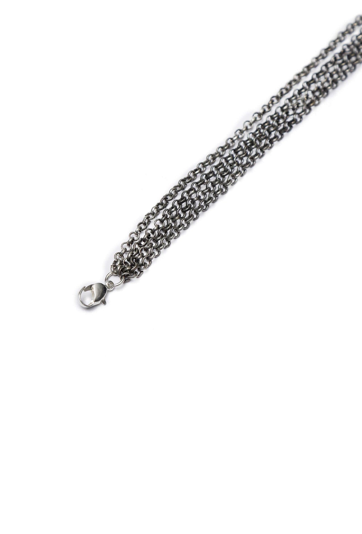 Silver Plated Brass Layered Gothy Foot Chain