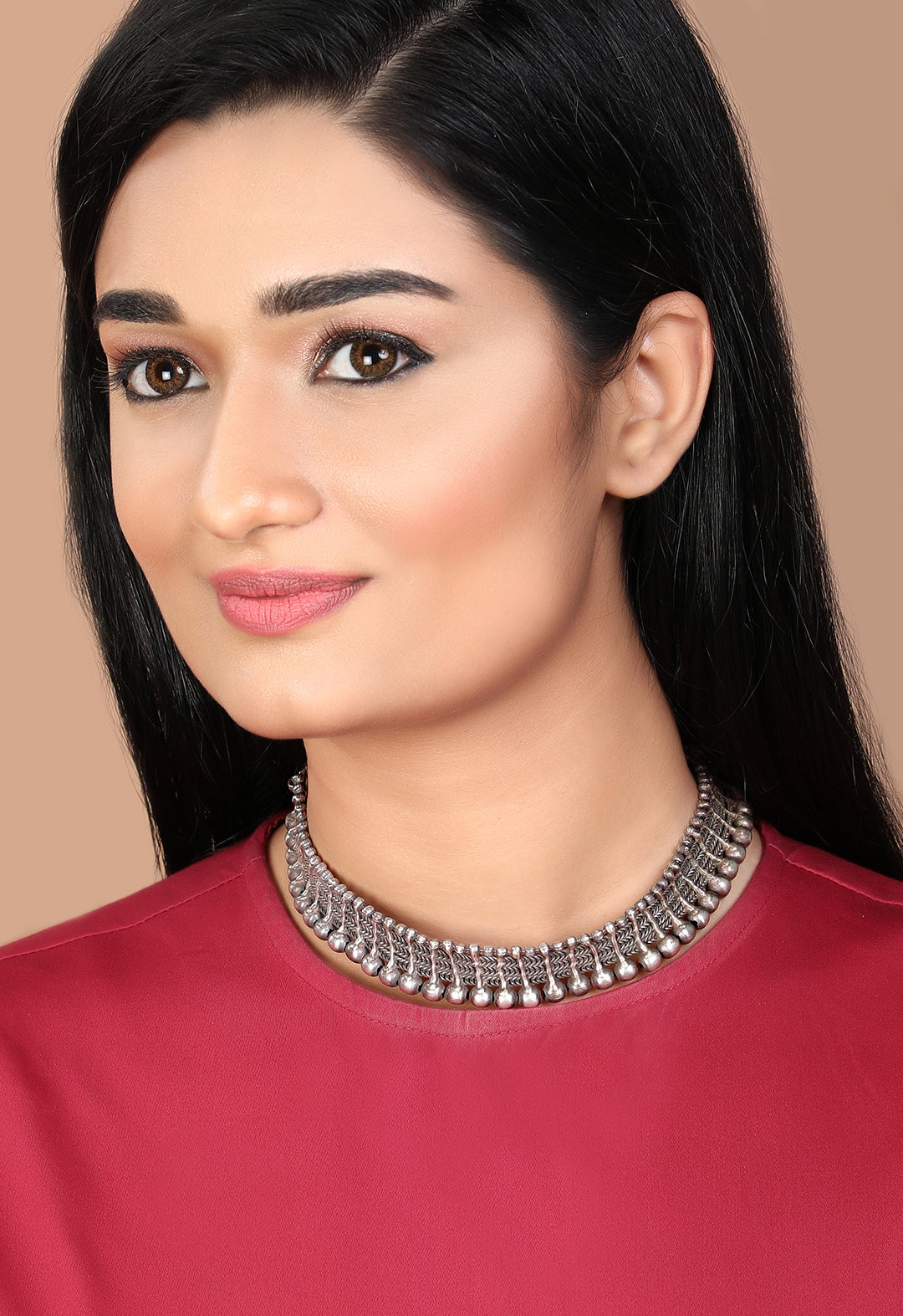 Rubans Oxidised Silver Plated  Choker Silver