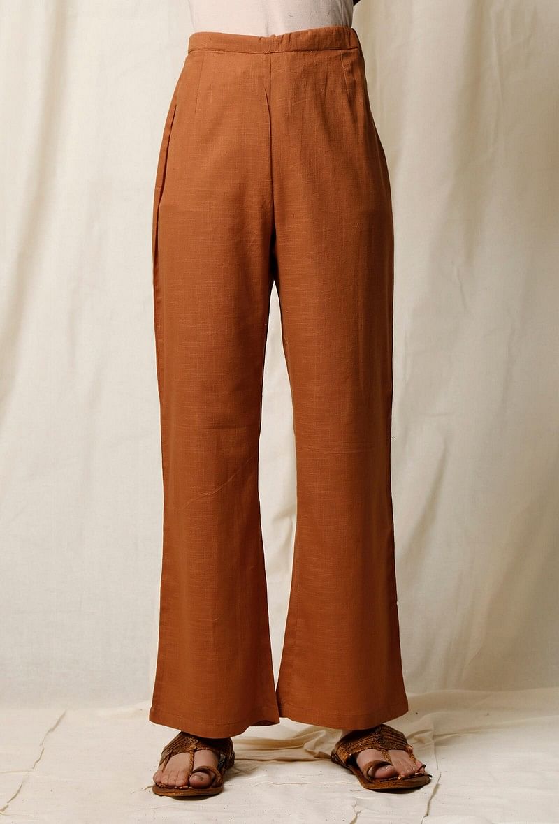Narangi Cotton Slub Palazzos サイズ S