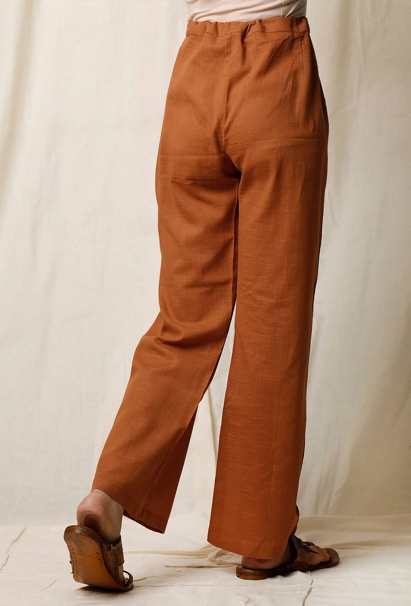 Narangi Cotton Slub Palazzos サイズ M