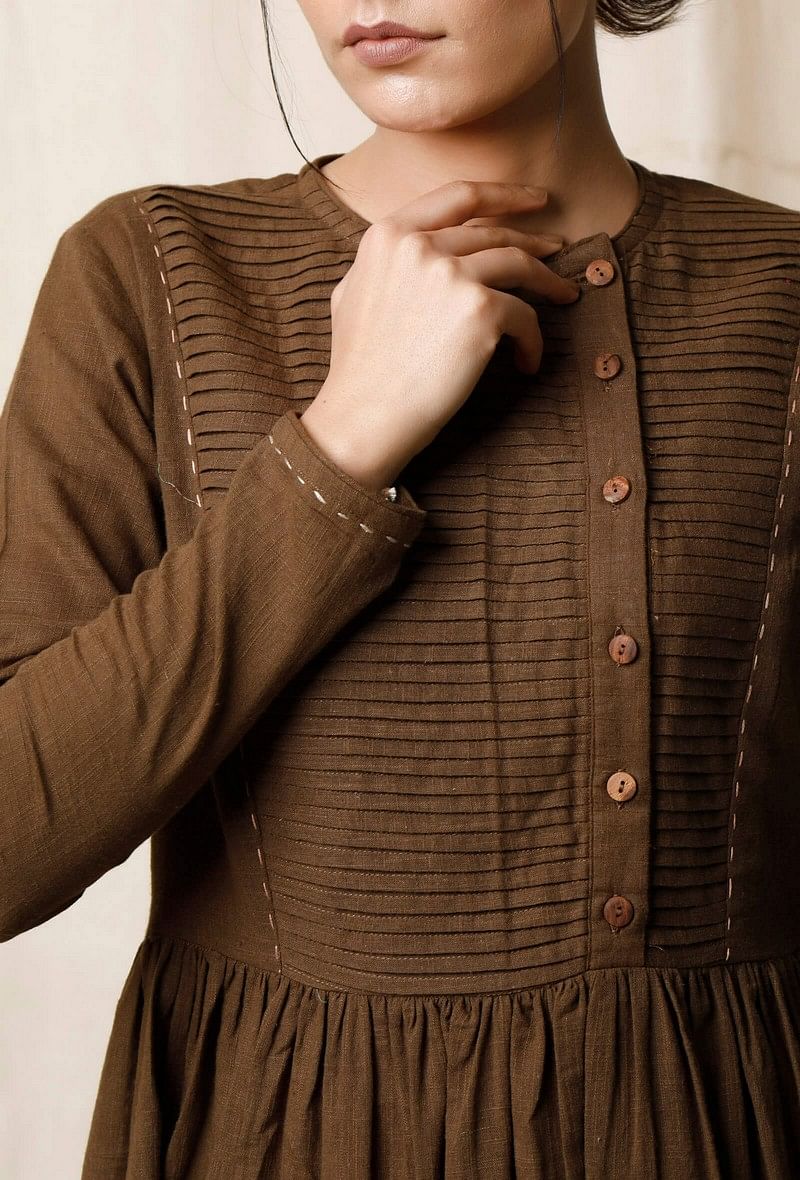 Mehendi Cotton Slub Kurta サイズ S