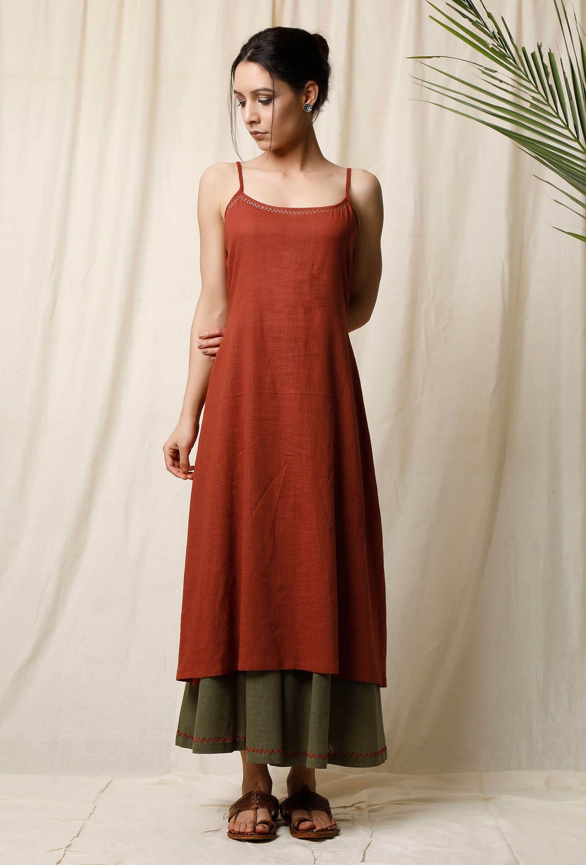 Gerua Cotton Slub Slip サイズ XXXL