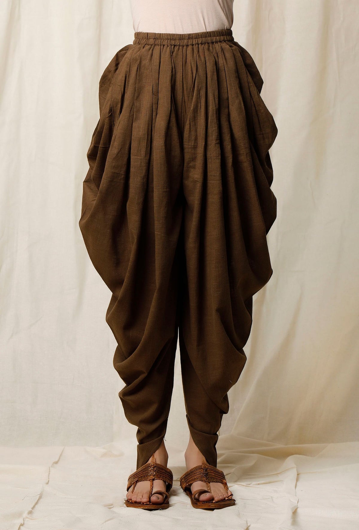 Mehendi Cotton Slub Dhoti Pants サイズ L