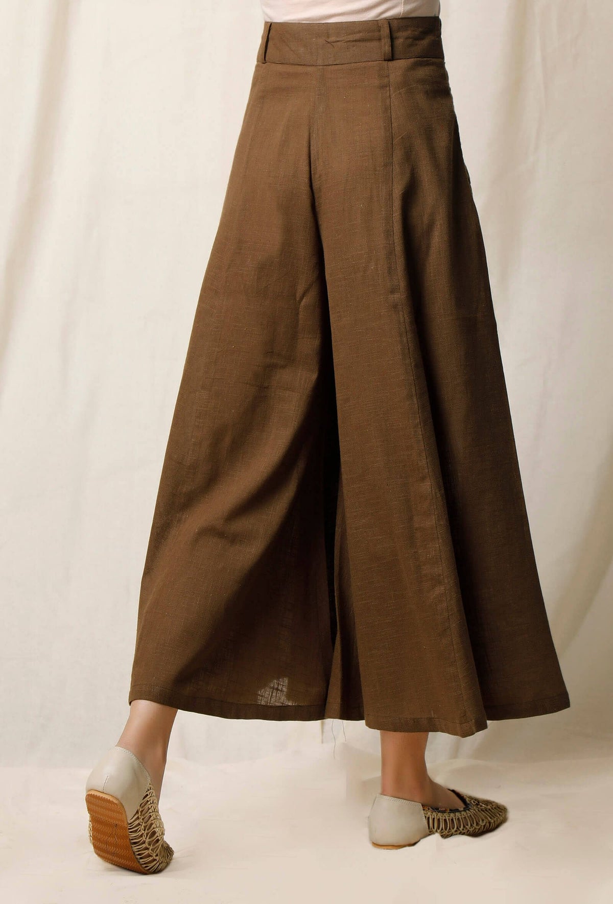 Mehendi Green Cotton Slub Culottes サイズ M
