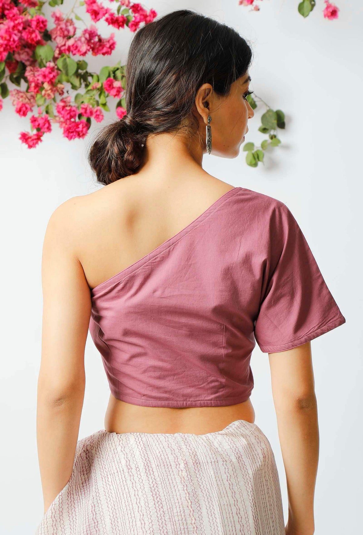 Mauve Cotton Readymade Blouse サイズ M