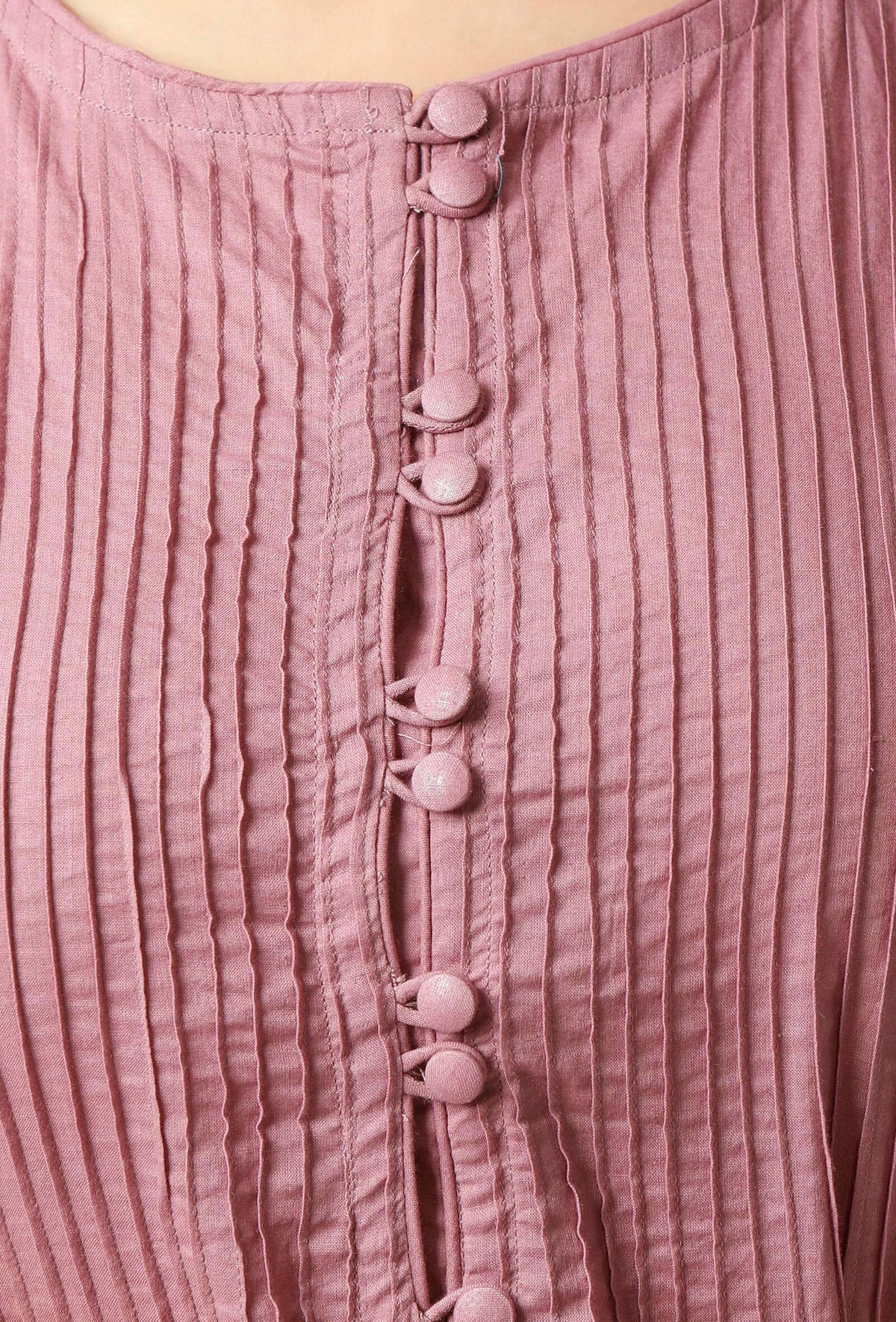 Violet Cotton Pintuck Kurta サイズ XXL