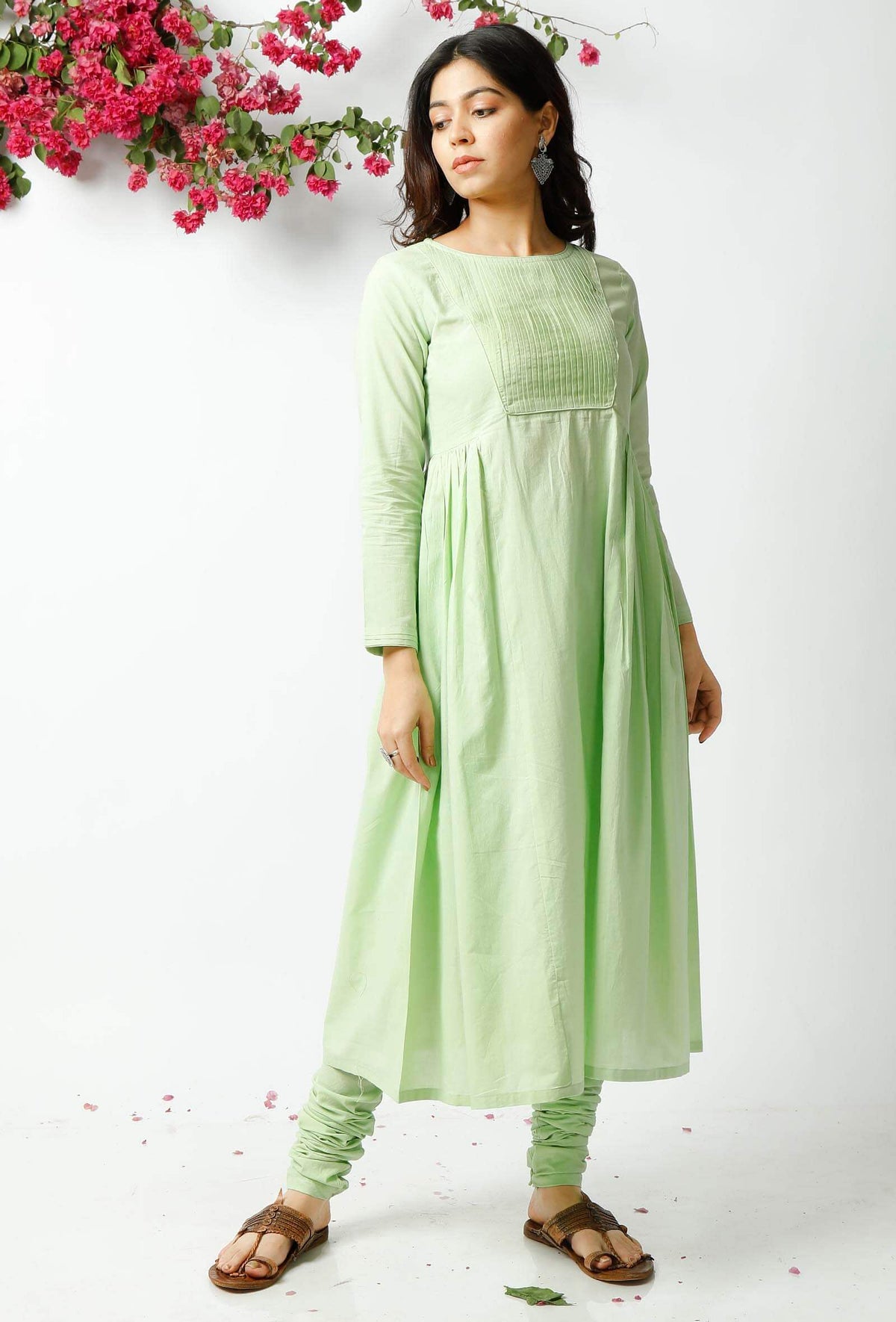 Light Green Cotton Kurta サイズ XL