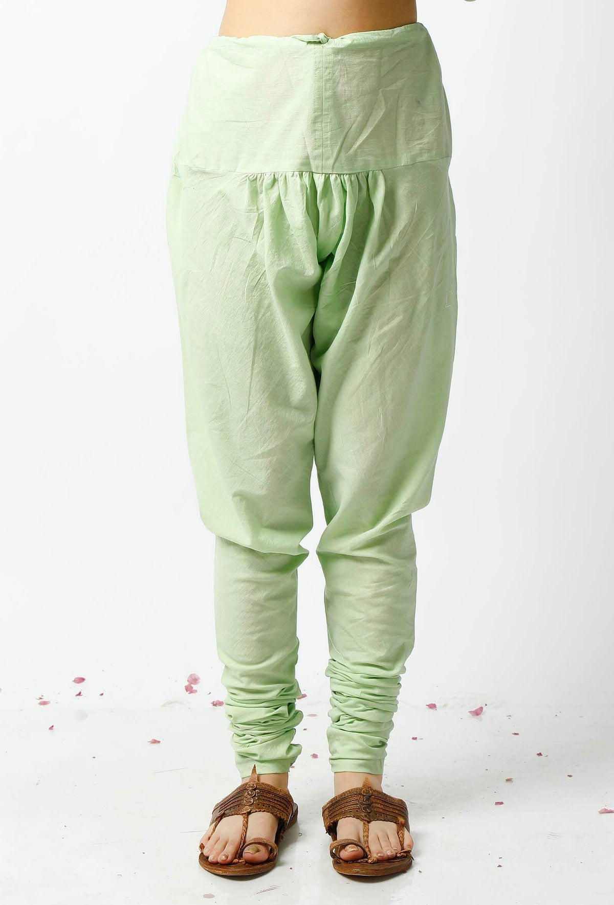 Light Green Cotton Churidar サイズ M