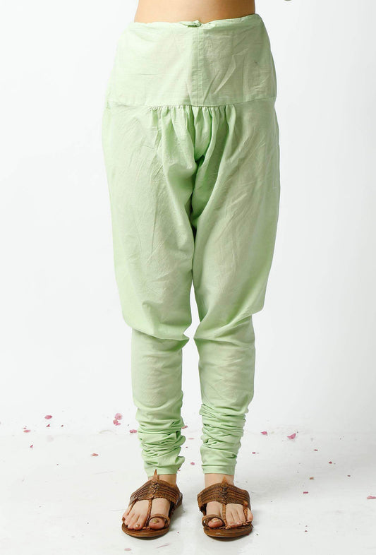 Light Green Cotton Churidar サイズ M