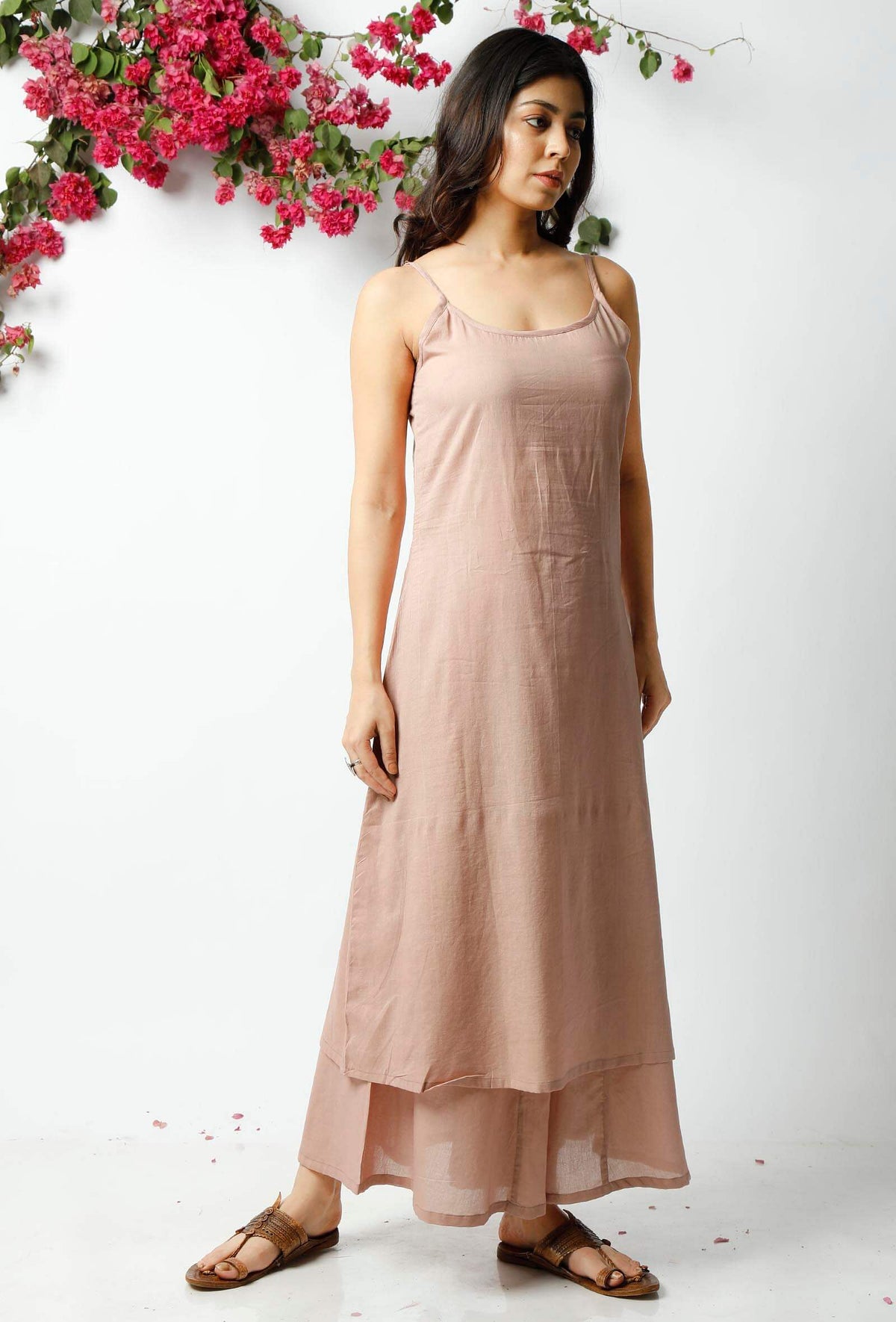 Beige Cotton Slip Kurta サイズ M