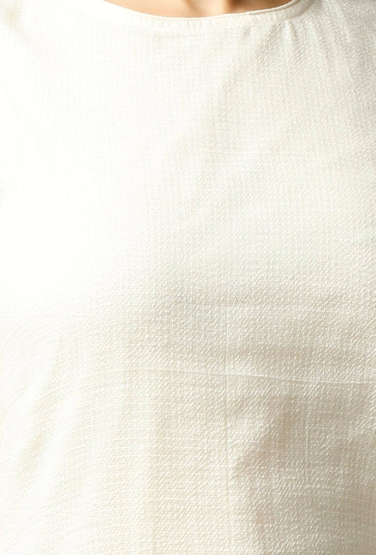 Off White Kota Doria Cotton Kurta サイズ S