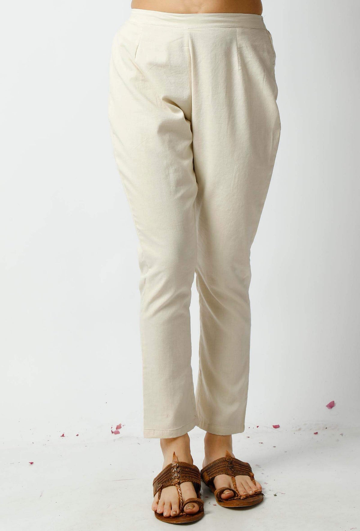 Off White Cotton Pants サイズ M