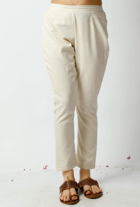 Off White Cotton Pants サイズ M