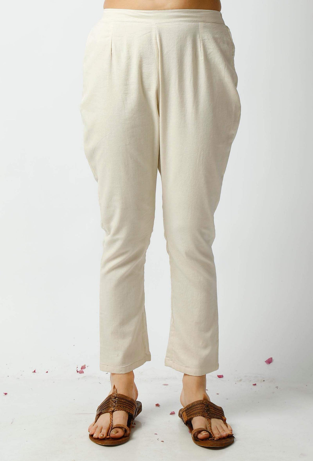 Off White Cotton Pants サイズ M