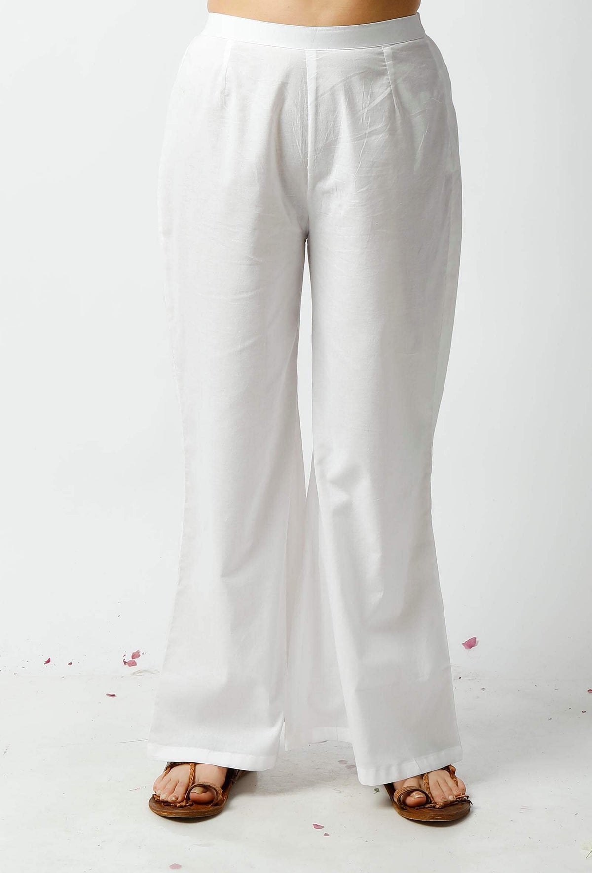 Summer White Cotton Pants サイズ S