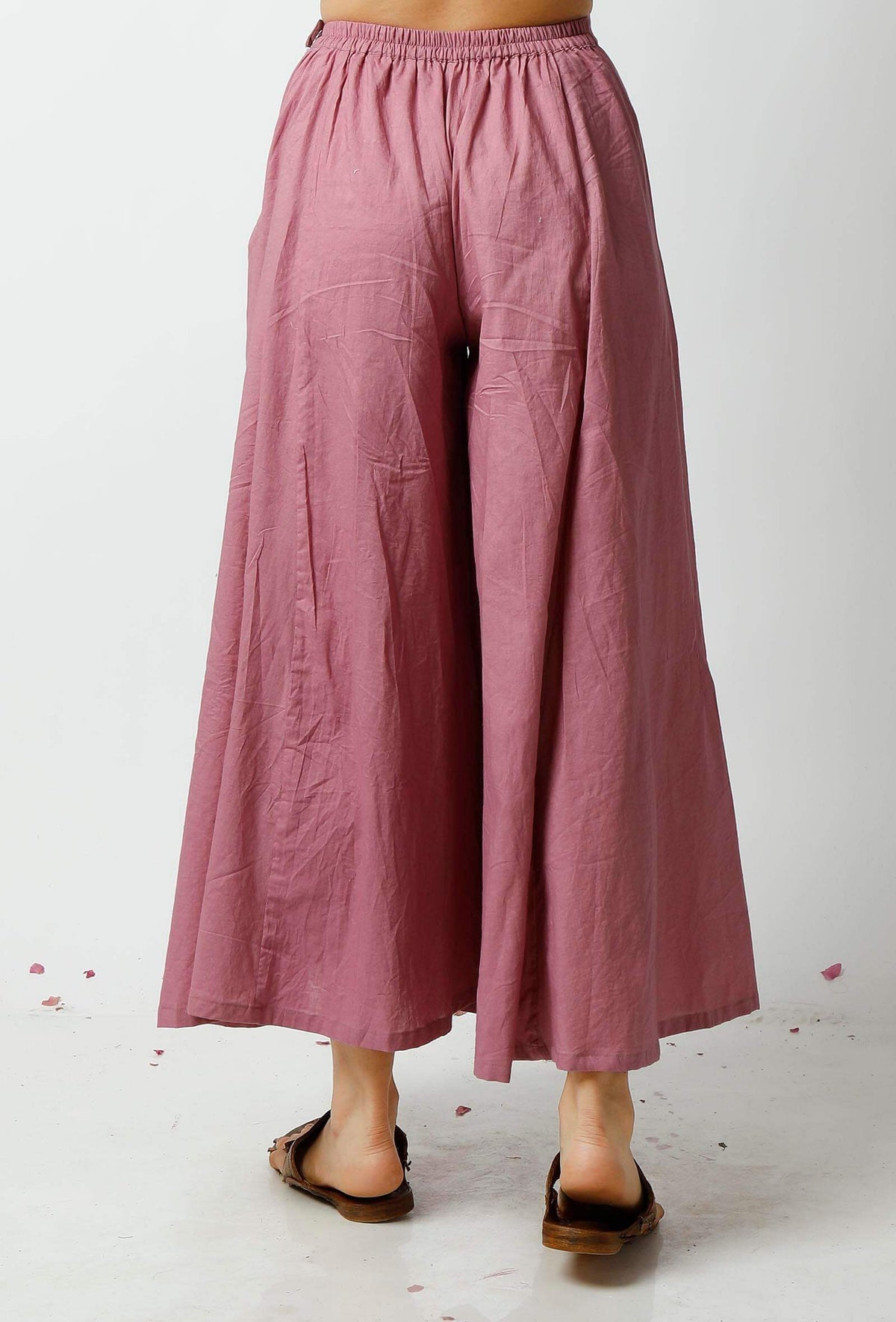 Violet Cotton Palazzo Pants サイズ L
