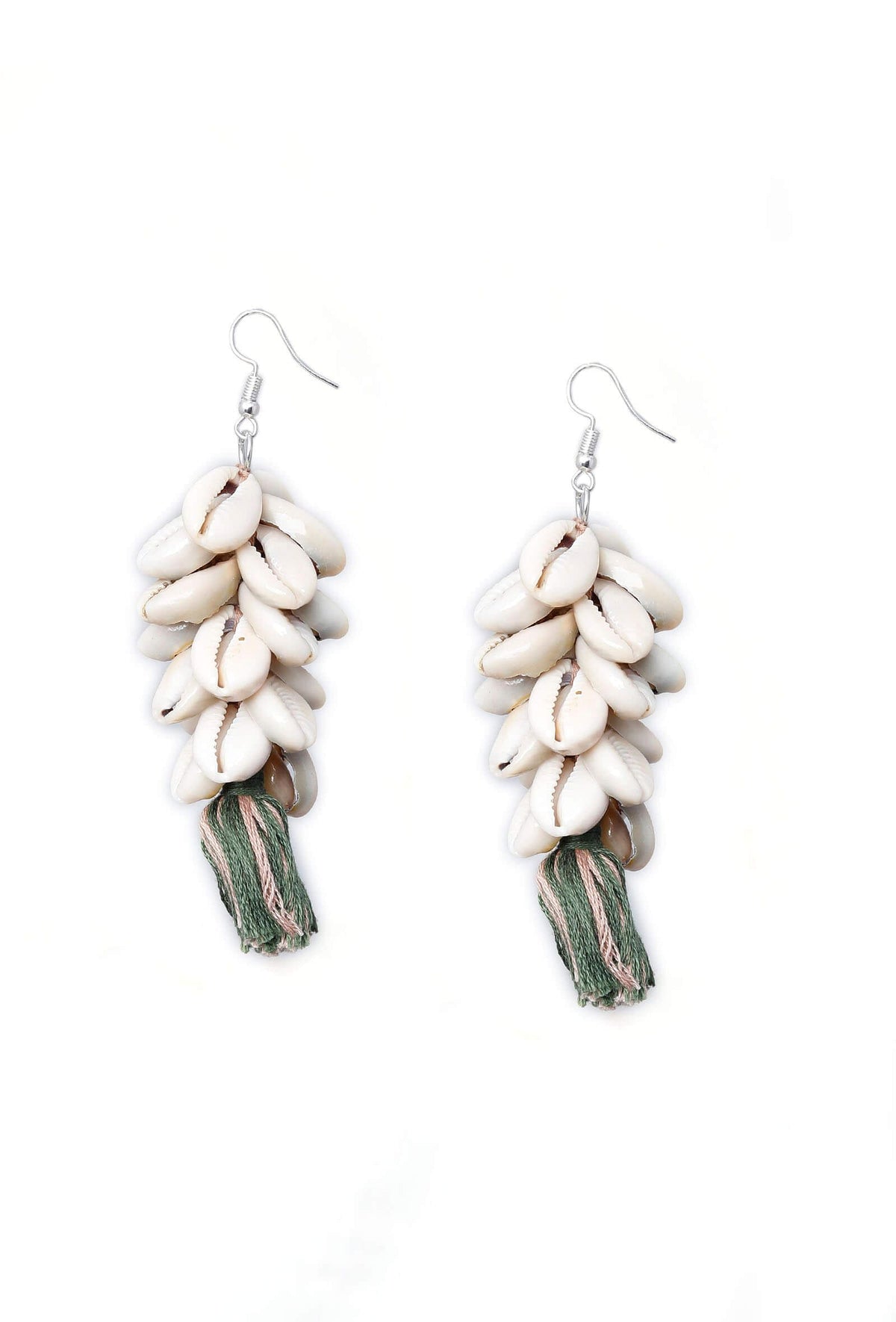 Tasselled Seashell Earrings