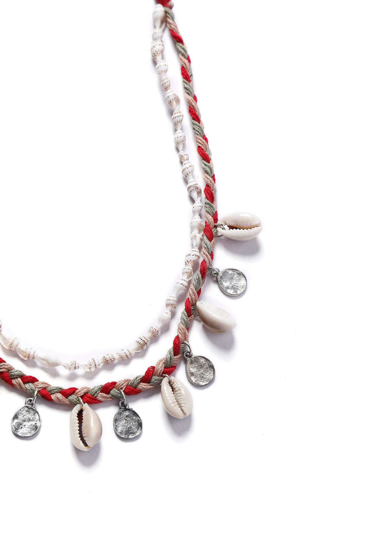 German Silver Cowrie Shell Necklace