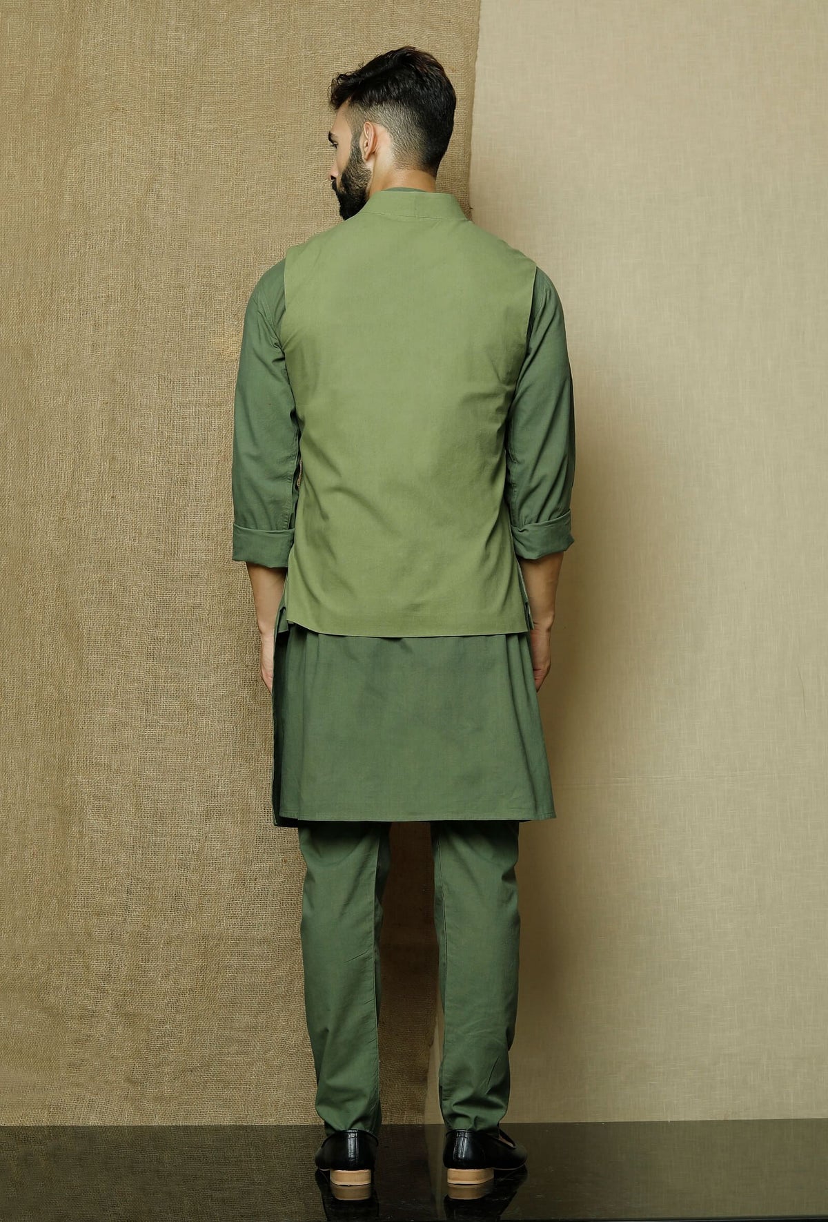 Olive Green Nehru Jacket サイズ 44