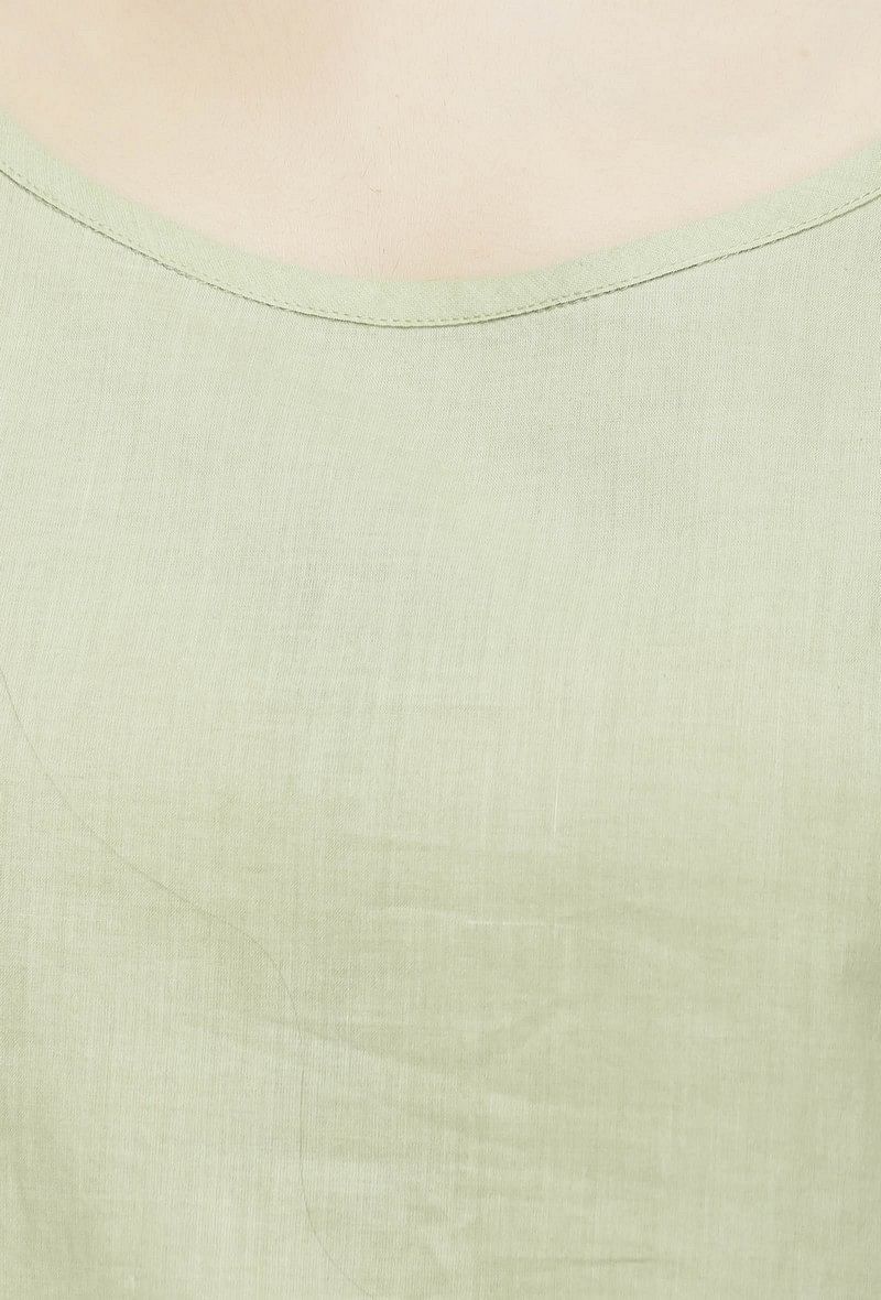 Light Green Cotton Slip Kurta サイズ XL