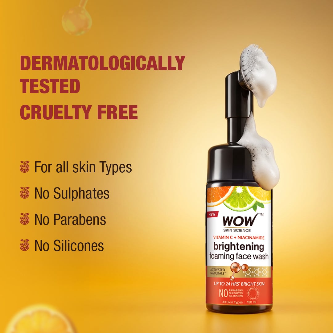 Brightening Vitamin C Foaming Face Wash With Built In Brush 350 ML