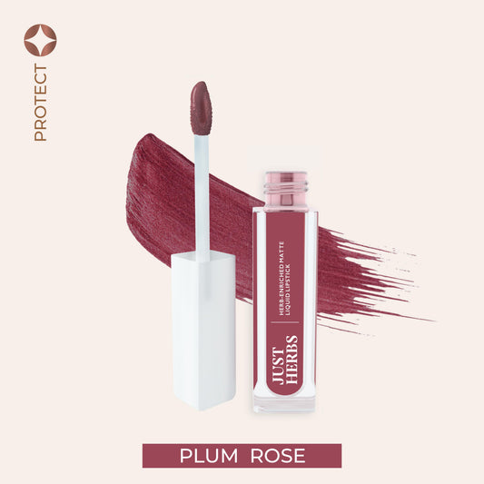 【Just Herbs】 Herb-enriched Matte Liquid Lipstick 02 Plum Rose