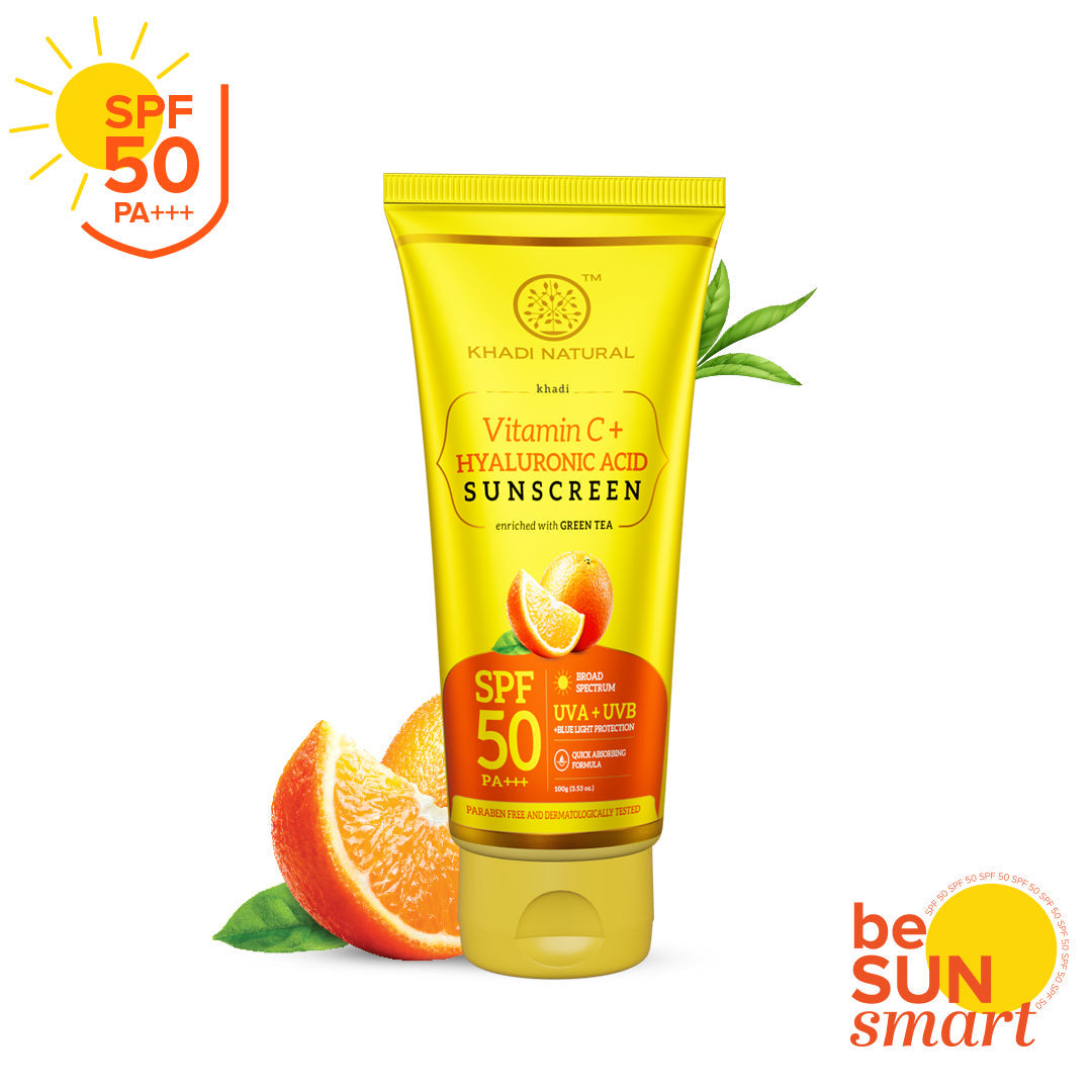 Vitamin C + Hyaluronic Acid Sunscreen Aqua Gel with Green Tea - SPF 50 100ml