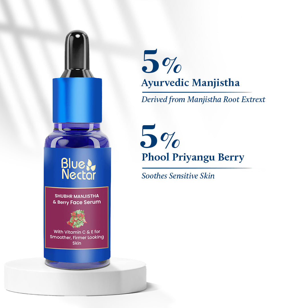 Manjistha & Berry Anti Aging Face Serum for Wrinkles with Vitamin C & E (13 herbs, 30ml) 30ml