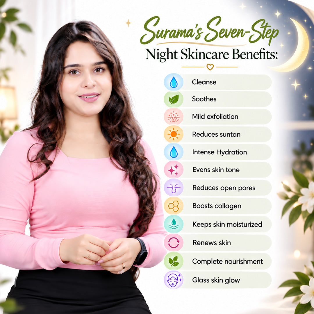 【Keya Seth】 Surama's Night Skin Care Ritual (7-Step)｜スラマズ ナイト スキンケア リチュアル 7点セット｜360ml