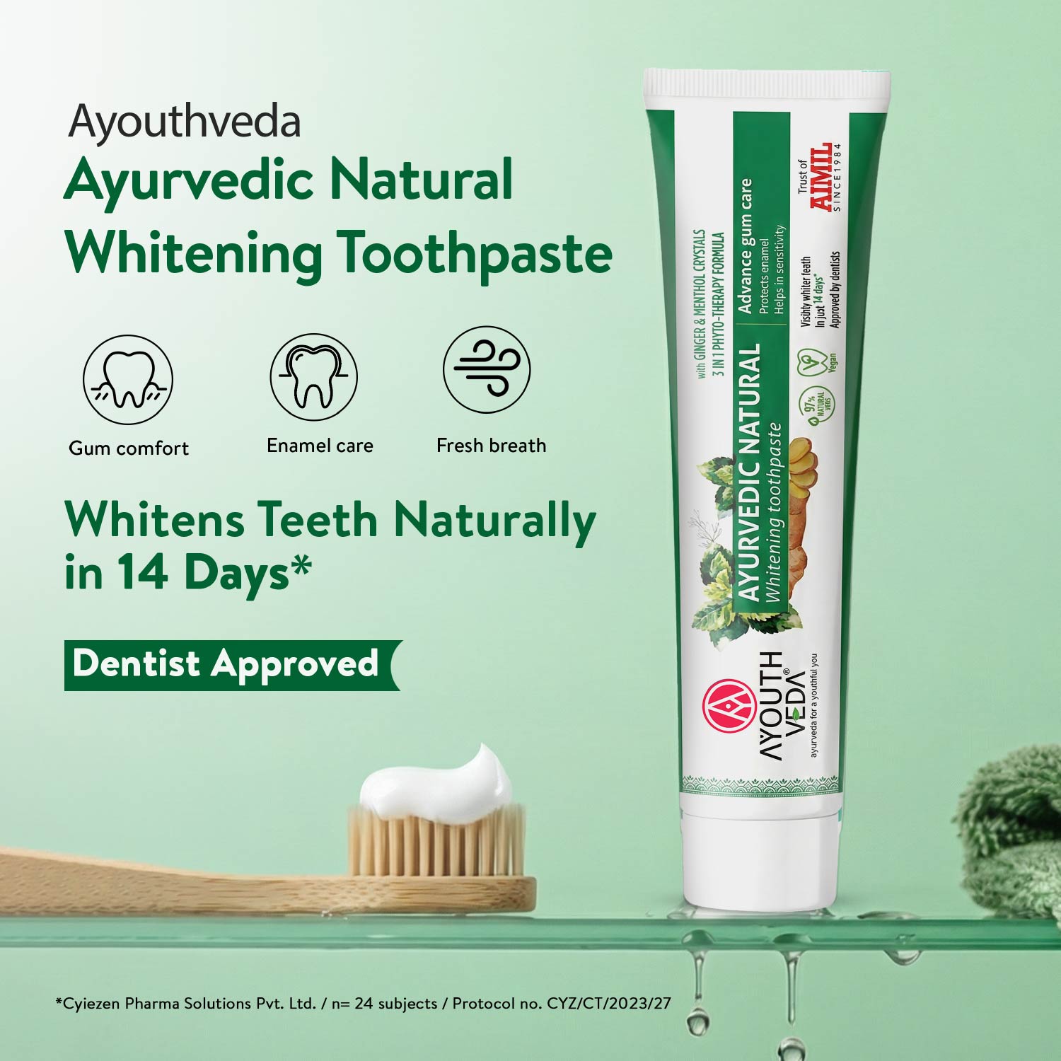 Natural Whitening Toothpaste Net qty.- 100 g each Set of 2 100g