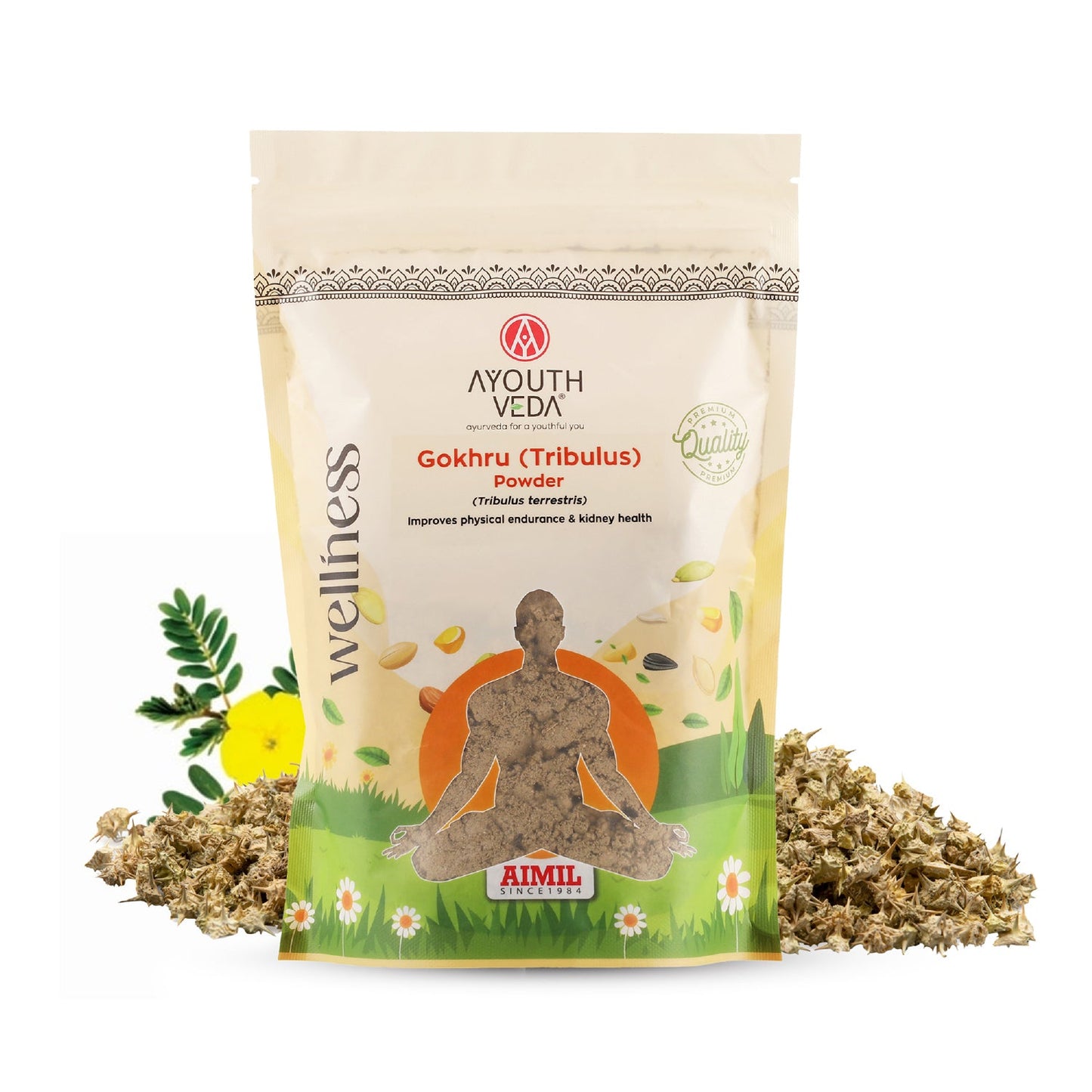 Gokhru Powder | Pure Ayurvedic Tribulus terrestris for Strength, Stamina & Vitality | Supports Muscle Growth, Kidney & Urinary Health | Natural Energy & Performance Booster | Net Qty: 200g 200g
