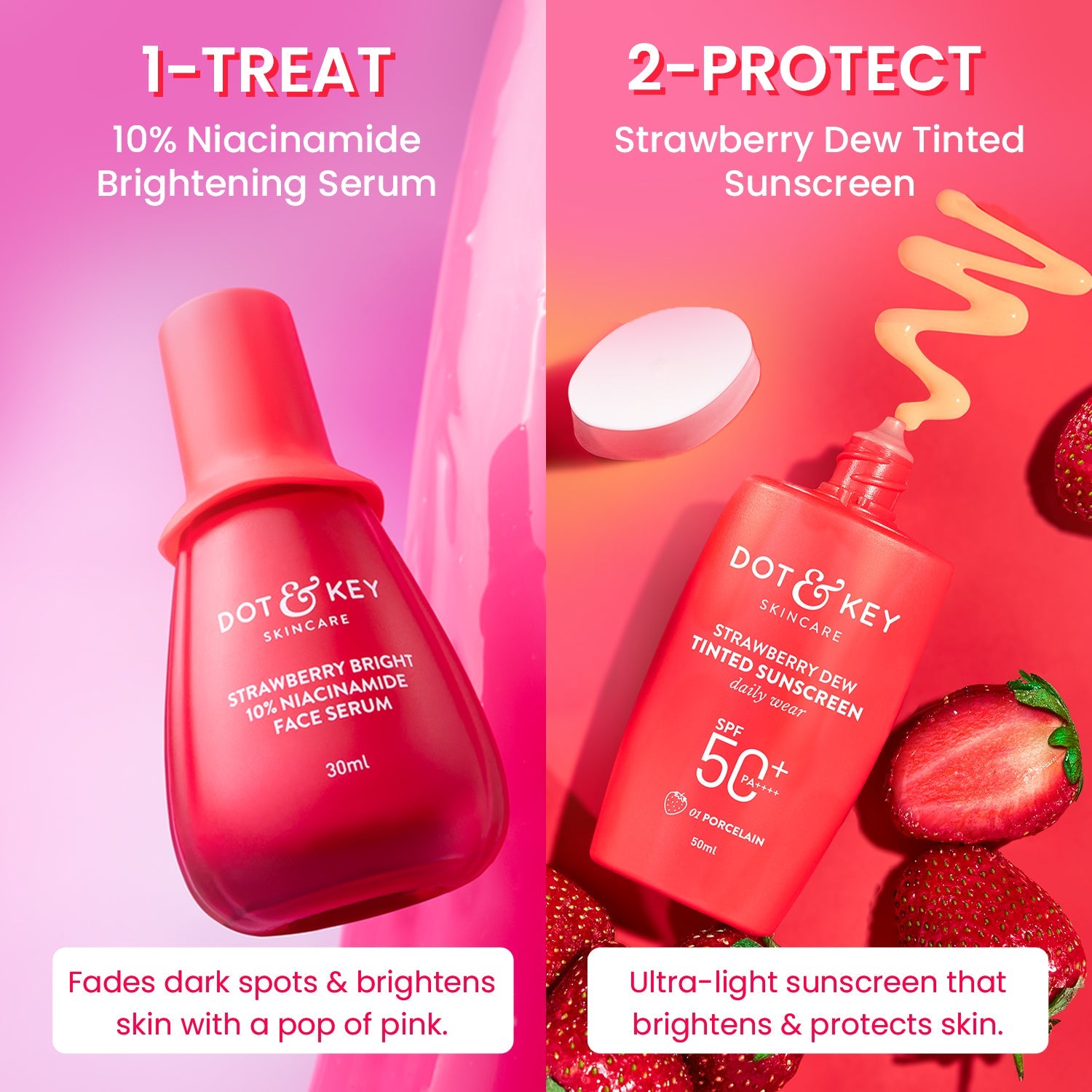 Strawberry + Niacinamide Bright Skin Duo 80ml