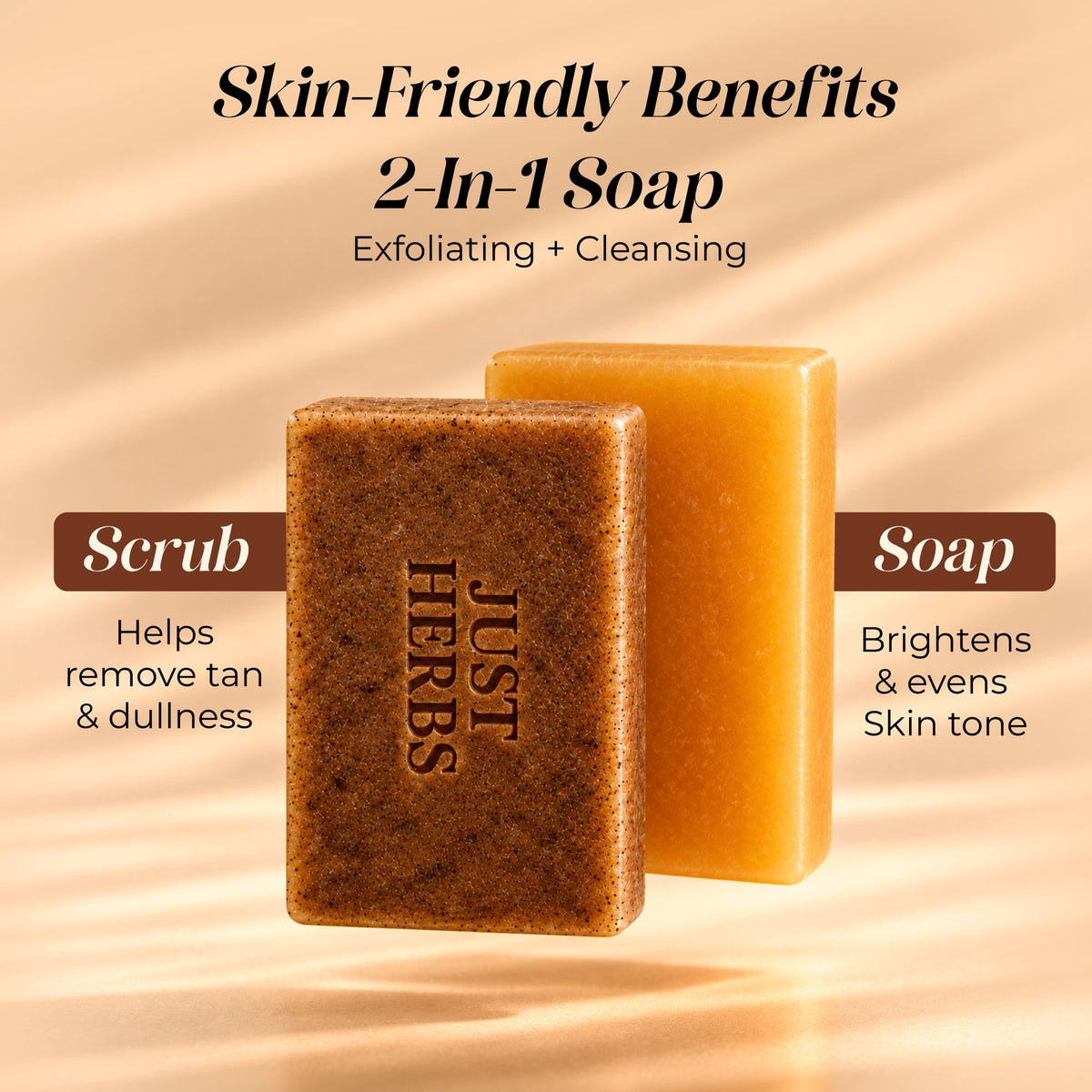 【Just Herbs】Golden Ubtan Exfoliating Detan Bar｜ゴールデン ウブタン エクスフォリエイティング デタン バー｜75g