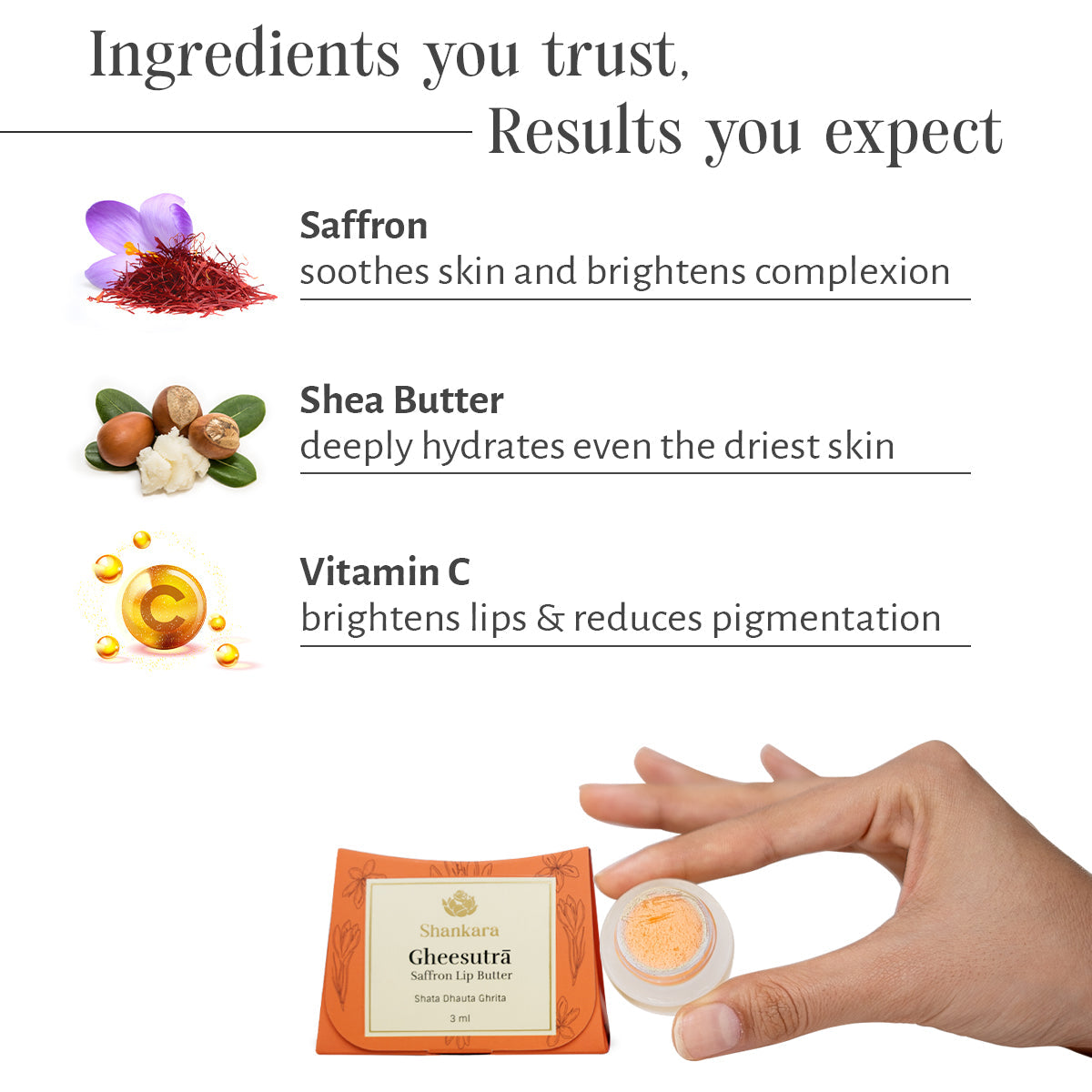 Gheesutrā Saffron Lip Butter 10g