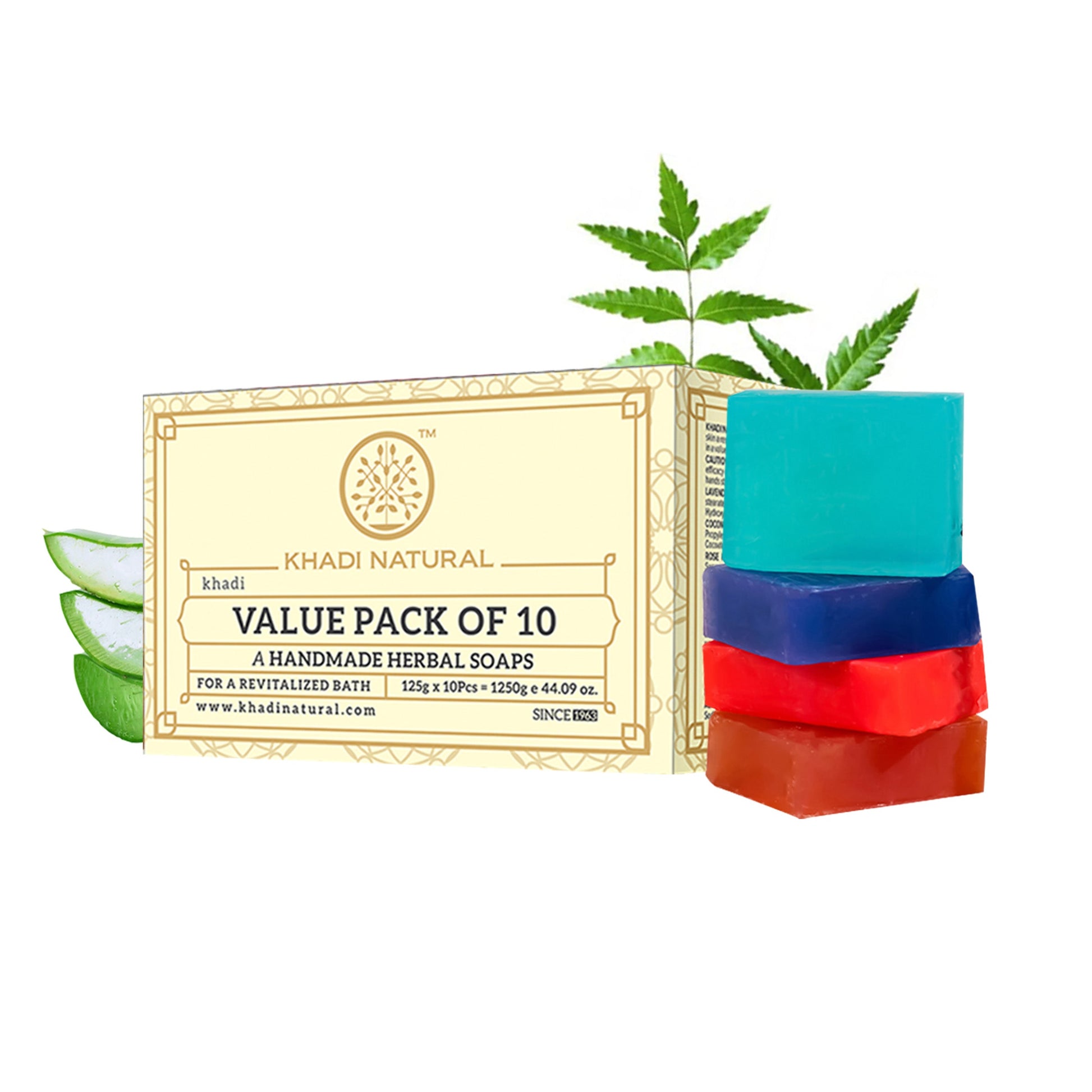 Herbal Soap Combo Value Pack of 10 125gm Each
