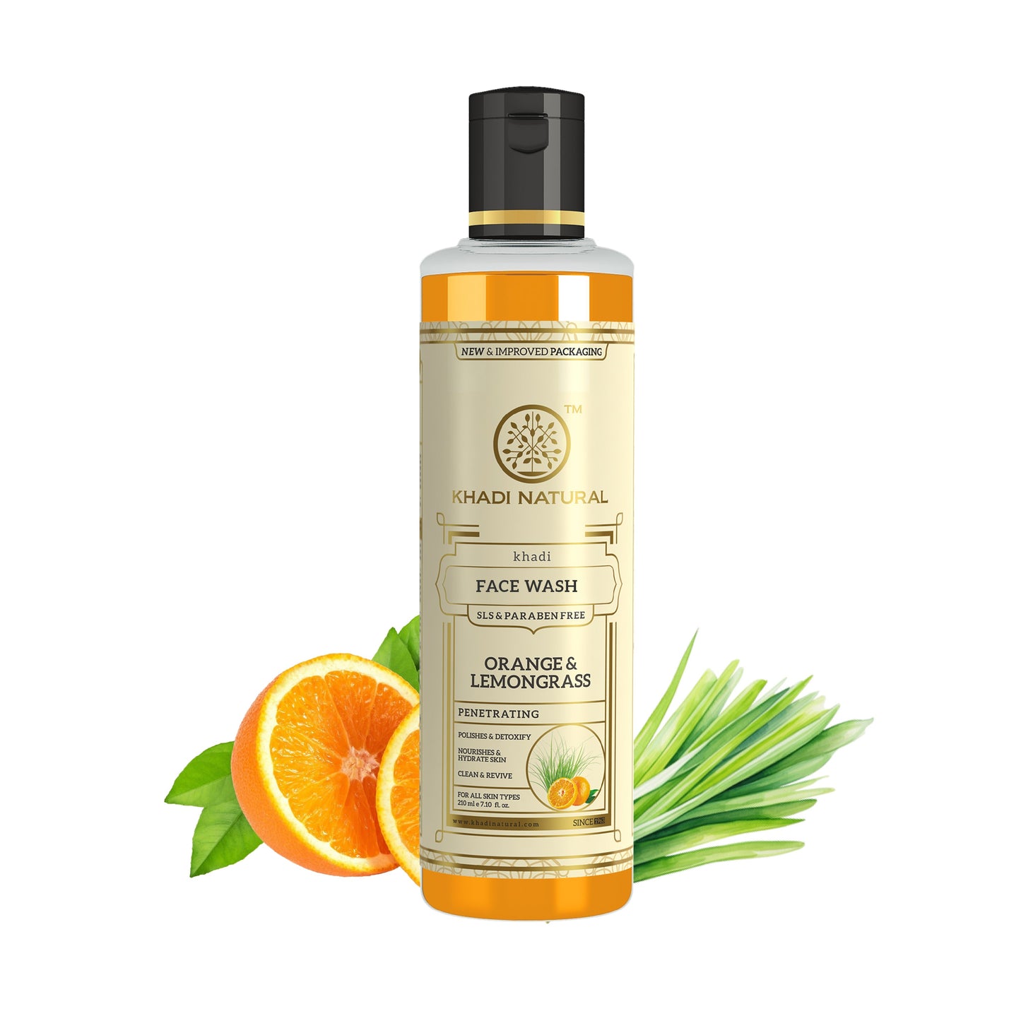 Herbal Orange & Lemongrass Face Wash SLS & Paraben Free 210ml