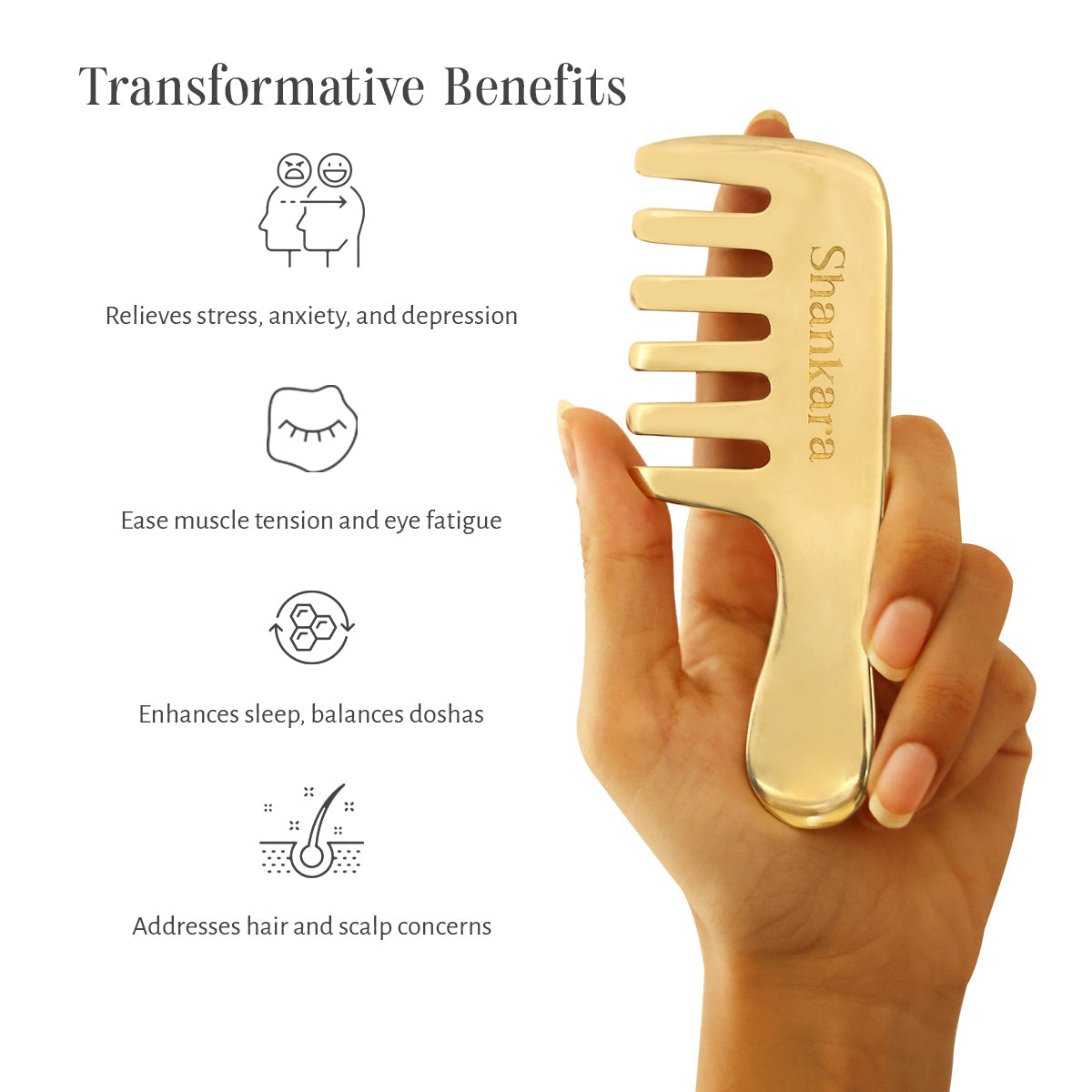 Kansa Hair Comb by Shankara 50g