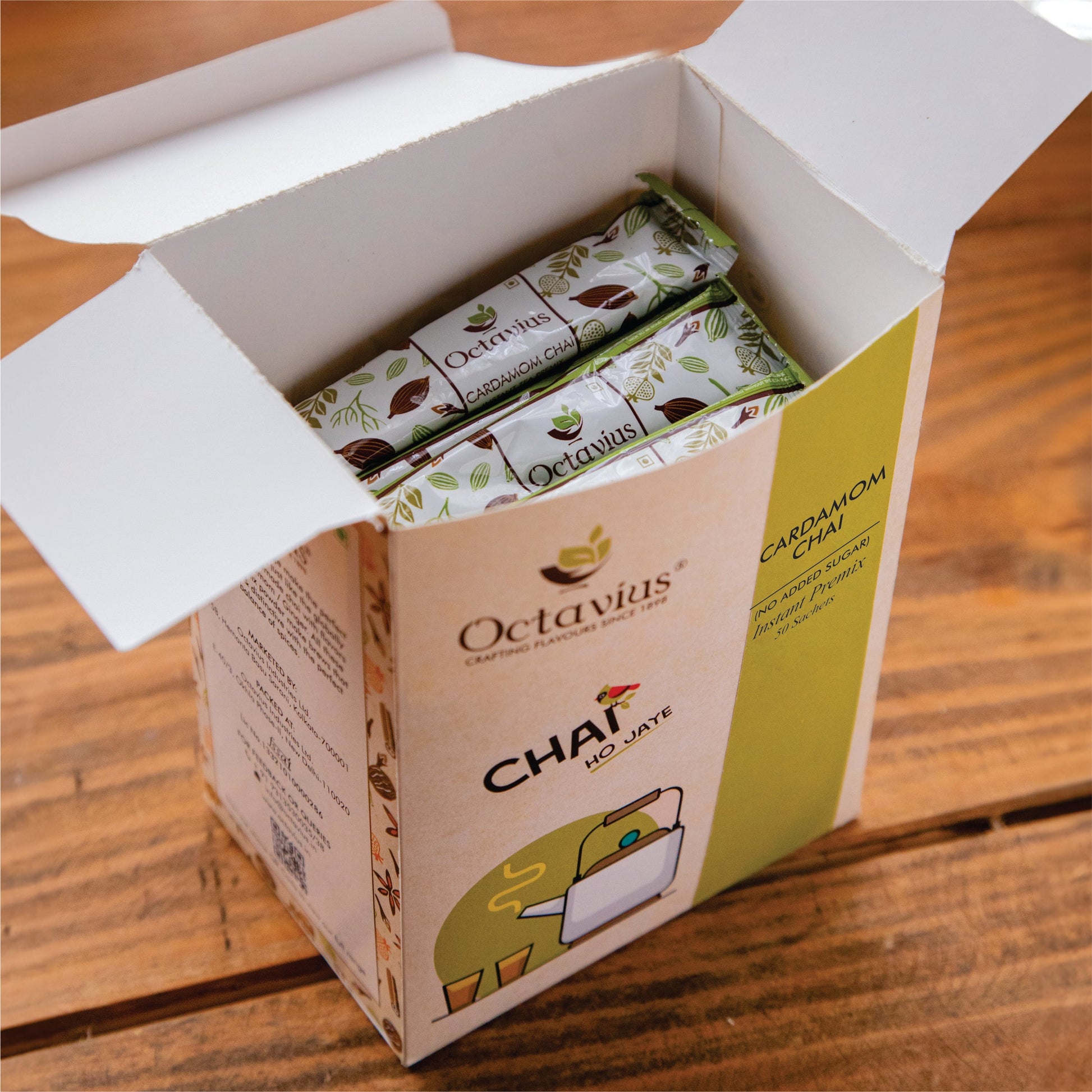 Cardamom Chai Instant Premix- 50 Sachets ( No added Sugar ) 50sachets