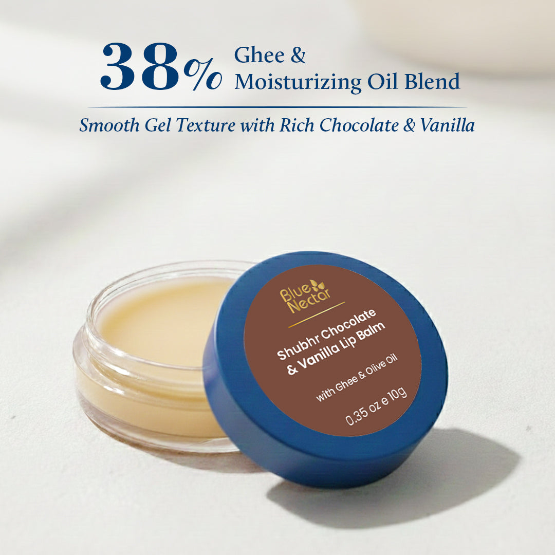 Shubhr Natural Lip Balm with goodness of Ghee ( 10 herbs , 10g ) (Coffee) 10g