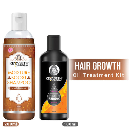 Hair Growth Oil Treatment Kit – Moisture Boost Shampoo & Alopex Long N Strong Hair Oil with Rosemary, Tea Tree, Honey & Provitamin B5 for Hydration, Strength & Hair Growth 300ml